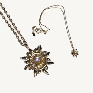Gold Plated Sun Medallion Necklace